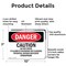 Signmission Caution Do Not Enter If Alarm Is Sounding Danger Sign, Aluminum, 10in W x 7in L, 2PK OS-2PACK-DS-A-710-L-2128 - alternate 3